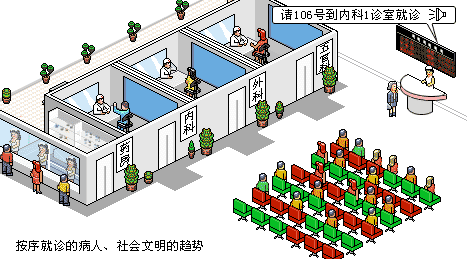 自動排號機醫(yī)院、社區(qū)效果圖